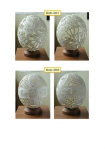 Витравлювання-вирізування на страусиному яйці