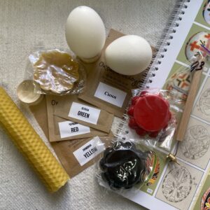 Tools and materials for pysankarstva