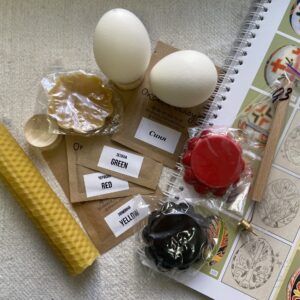 Tools and materials for pysankarstva